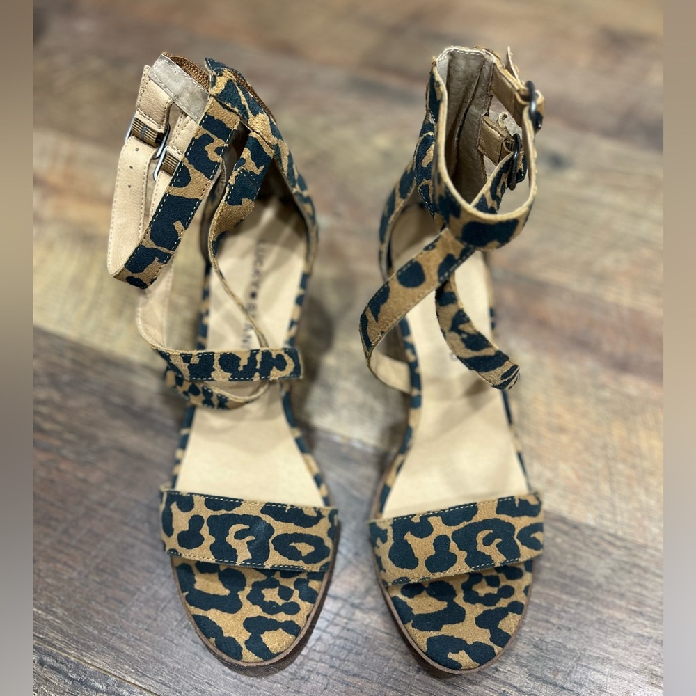 Lucky Brand animal print heels